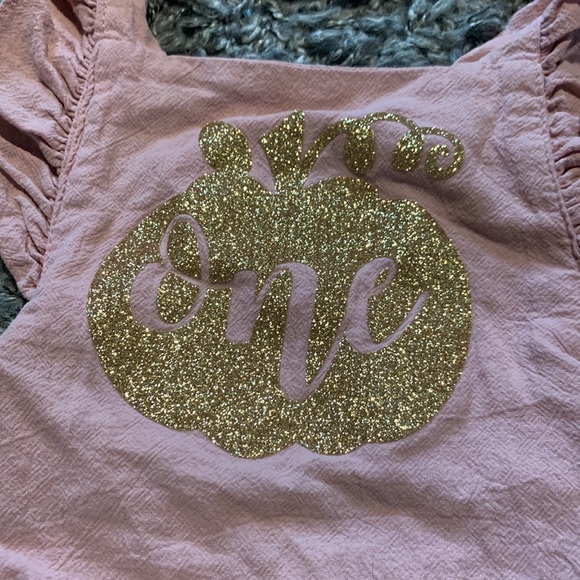 Custom pumpkin first birthday outfit - Picture 4 of 7